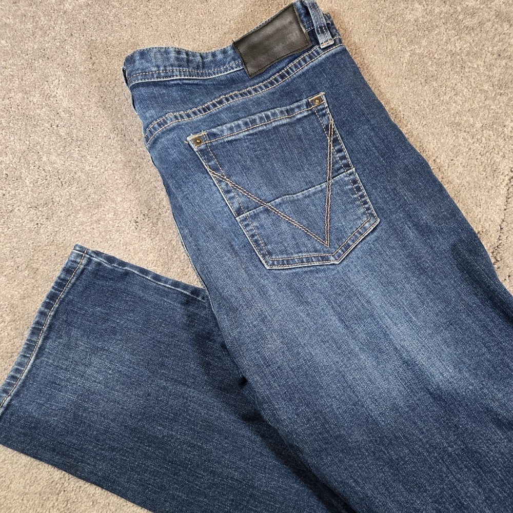 Rock & Roll Denim Vtg 46 Revolver Slim Straight Leg Jeans 42 x 34 Stretch